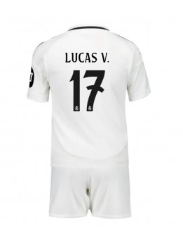 Billige Real Madrid Lucas Vazquez #17 Hjemmedraktsett Barn 2024-25 Kortermet (+ Korte bukser)